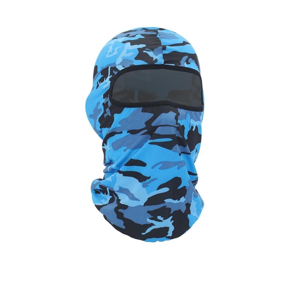 Camouflage Army Blue Balaclava Ski Mask Head Mask Full Face Mask Windproof Sun UV Protection Hood for Women Men