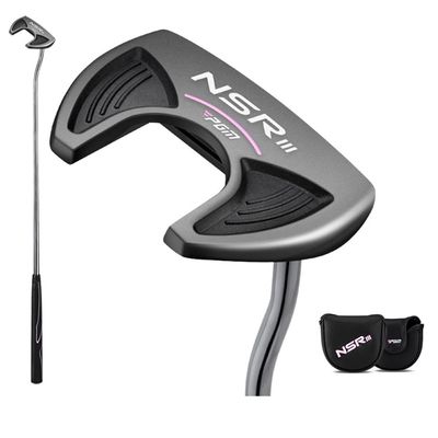 NSR3 Golf Putter with Sight Line, Stainless Steel Golf Club for Right-Handed Golfers Golf Mallet Putter with Golf Headcover (Putter with Headcover)
