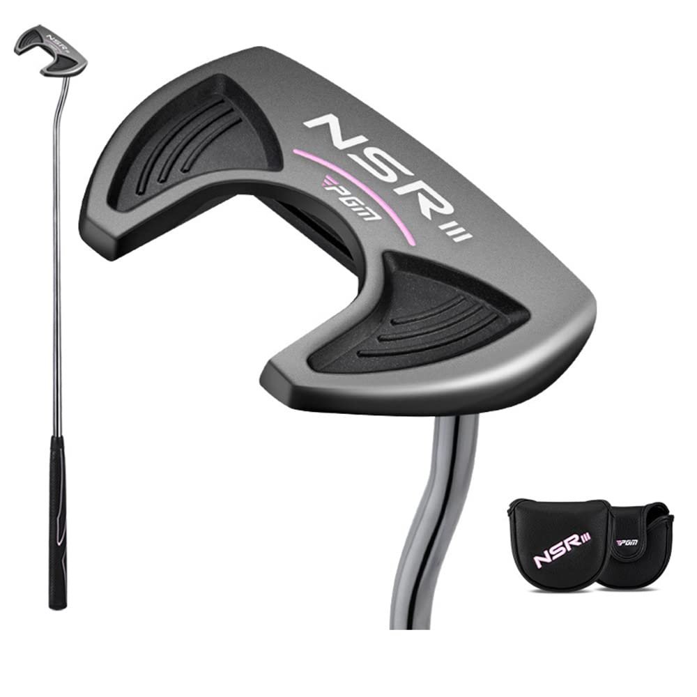 NSR3 Golf Putter with Sight Line, Stainless Steel Golf Club for Right-Handed Golfers Golf Mallet Putter with Golf Headcover (Putter with Headcover)