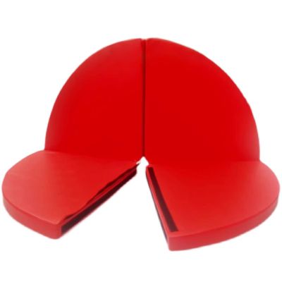 3ft/3.5ft/4ft/4.5ft/5ft/5.5ft/6ft/6.5ft Large Pole Crash Mat 4in Thick, Foldable Yoga Pole Mat Exercise Dance Mats, Portable Safety Round Dancing Cushion for Home Studio Fitness ( Color : Red , Size :