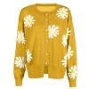 Cute Daisy Flower Cardigan Sweaters Women Teen Girls Long Sleeve Open Front Y2K Tops Fashion V Neck Knitted Outerwear view 2