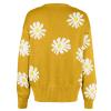 Cute Daisy Flower Cardigan Sweaters Women Teen Girls Long Sleeve Open Front Y2K Tops Fashion V Neck Knitted Outerwear view 3