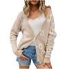 Cute Daisy Flower Cardigan Sweaters Women Teen Girls Long Sleeve Open Front Y2K Tops Fashion V Neck Knitted Outerwear view 1