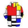 Mondrian Style Unisex Hoodie Long Sleeeve Hooded Sweatshirt Casual Pullover Tops with Pocket 2XL view 3
