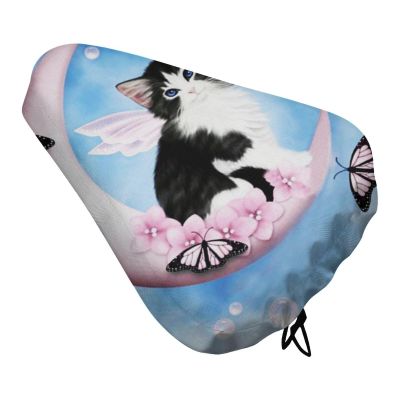 Moon Cat Bike Seat Cushion Adjustable Bicycle Seat Cover Bike Rain Seat Cover Protective for Women Men