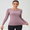 TAISIM Women's Dry Fit Compression Shirts Moisture Wicking Long Sleeve Base Layer for Workout, Running, Yoga,Cold Weather,Pink,White,Pastel Green,Medium view 2