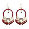 Ethnographic Earrings Sub-vintage Round Droplet Tassel Earrings view 1