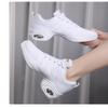 Fenlogft Women's Breathable Air Cushion Jazz Dance Shoes Lace Up Mesh Sneakers Athletic Walking Dance Thick Soled (White,8) view 2