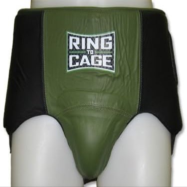 No Foul Boxing Groin Protector Leather (XX-Large, Marine Green/Black)