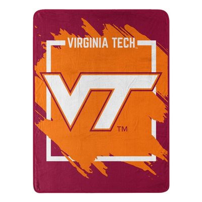 NORTHWEST Virginia Tech Hokies Blanket 46x60 Micro Raschel Dimensional Design Rolled