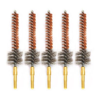 Motanar 10 Phosphor Nylon Bristle Bronze Bore Brush Gun Cleaning Chamber Brush for .22 Cal .30 Cal (.30Cal 7.62mm- Phosphor Bristle Bronze)