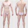 Pirlim Men's G-String Underwear Comfortable Elasticity Inner Pants Briefs T-back Bikini Briefs Temptation Super Sexy Convex (M, White) view 3