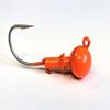 10 3/4oz Saltwater Round Ball Jig Head Striper Redfish Tinned Hook Lures - Orange view 1