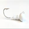 10 3/4oz Round Salt Water Ball Jig Heads Striped Bass Fluke Tinned Hook Lure - White view 1