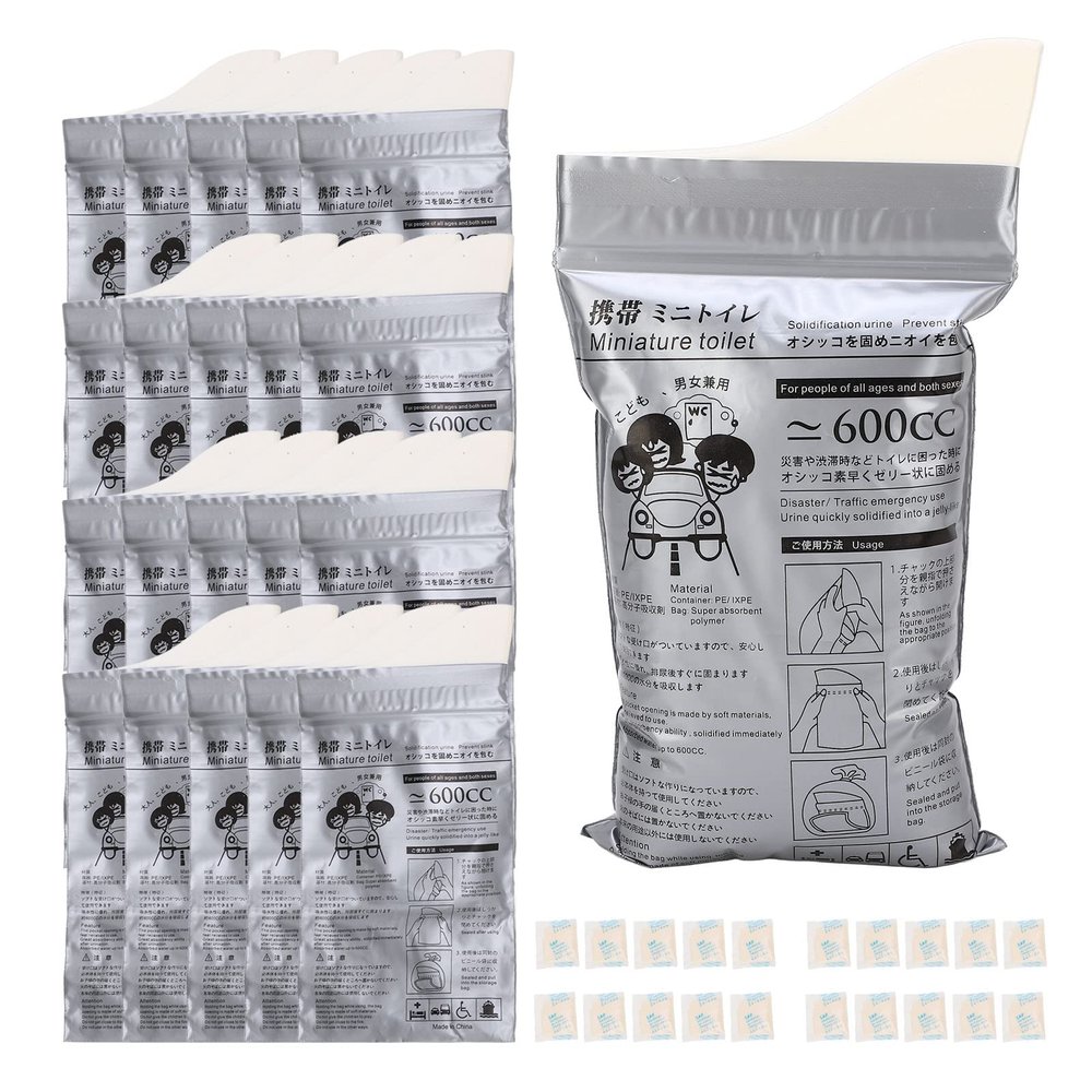 20 Pcs 600cc Disposable Urine Bag Portable Camping Pee Bags Travel Urine Bag Vomit Portable Urinals Toilet for Traffic Jams