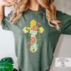 Floral Cross Shirt Christian Jesus Cross Religious Faith Cross T-Shirt #00097_92 view 3