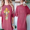 Floral Cross Shirt Christian Jesus Cross Religious Faith Cross T-Shirt #00097_81 view 2