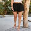 Drawstring Paperbag Waist Shorts (Color : Black, Size : X-Large) view 3