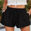 Drawstring Paperbag Waist Shorts (Color : Black, Size : X-Large) view 4