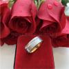 8 mm Tungsten Men's Rings Black and Rose Gold Wedding Engagement Band Brushed Finish Jewelry Grooved Ring Tc-010 10.5 view 2