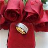 8 mm Tungsten Men's Rings Black and Rose Gold Wedding Engagement Band Brushed Finish Jewelry Grooved Ring Tc-010 10.5 view 3