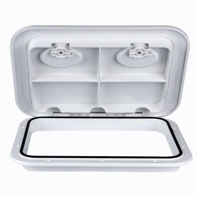UNKOMN Marine Hardware Boat Accessories 24"x14" ABS Deck Access Hatch Cover for Marine Boat Yacht RV Watertight Anti-UV Non-Skid Inspection (Color : White)