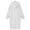 7-R56 White Relaxed Fit Long Plus Size for Teen Girls Fall Winter Cuff Sleeve Midi Brunch Warm Fuzzy Hooded Basic Dresses Womens 2023 Clothes Country Concert MT XXL view 3