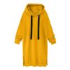 7-R56 Mustard Yellow Womens Relaxed Fit Long Oversized Dresses Dresses for Ladies Cuff Sleeve Midi Brunch Thermal Fuzzy with Hood Plain Winter Fall Dresses 2023 Clothes O9 L view 1