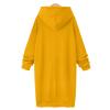 7-R56 Mustard Yellow Womens Relaxed Fit Long Oversized Dresses Dresses for Ladies Cuff Sleeve Midi Brunch Thermal Fuzzy with Hood Plain Winter Fall Dresses 2023 Clothes O9 L view 3