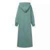 2-V33 Lime Green Womens Loose Fit Long Plus Size Dresses Dresses for Women Cuff Sleeve Long Midi Knee High Casual Pullover Hula Hooded Plain Summer Fall Dresses 2023 Clothes Y2K M view 4