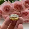 8 mm Cool Gold Men Tungsten Carbide Ring Women Wedding Band Meteorite Gold Arrow Inlay Comfort Fit view 3