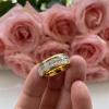 8 mm Cool Gold Men Tungsten Carbide Ring Women Wedding Band Meteorite Gold Arrow Inlay Comfort Fit view 4