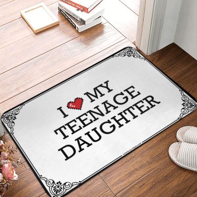 Abipuir Funny Bar Decor I Love My Teenage Daughter Doormat Large Outdoor Rug Door Mats Outdoor Funny (Color : Colour, Size : 65X90CM)