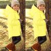 Boys Girl's aterproof Ski Jacket Winter Warm Dinosaur Style Fleece Snow Coat Windproof (Yellow, 4-5 Years) view 2