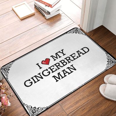 Abipuir Doormat Indoor Entrance Funny I Love My Gingerbread Man Doormat Farmhouse Bathroom Rug Farm Bath Mat (Color : Colour, Size : 65X90CM)