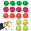ZUYEE 16 Pack Wrist Return Ball 1.85 Inch Balls On A String Rubber Rebound Sports Wrist Exercise Balls (Basketball, Baseball, Soccer) Wristband Toy for Children Kids Gift or Play view 1