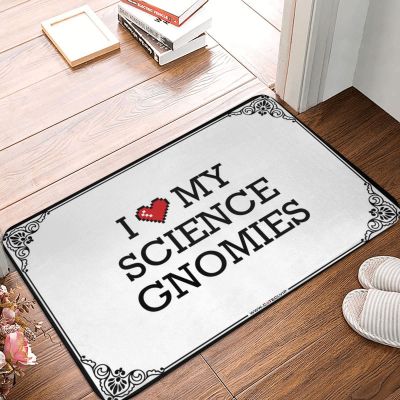 Abipuir Front Porch Mat Outdoor I Love My Science Gnomies Doormat Summer Floor Mat Outdoor Bar Accessories Decor (Color : Colour, Size : 50X80CM)