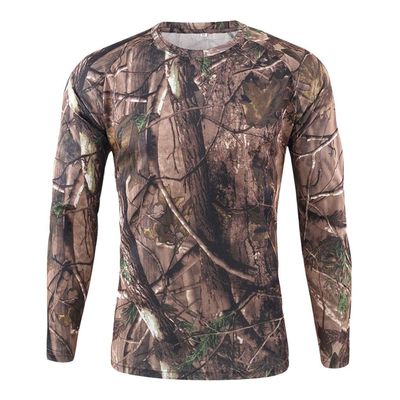 Long Sleeve Camo T-Shirt for Men Vintage Military Camouflage Athletic Compression Shirt Workout Running Fishing Hunting Shirt Tops