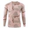 Long Sleeve Camo T-Shirt for Men Vintage Military Camouflage Athletic Compression Shirt Workout Running Fishing Hunting Shirt Tops view 1
