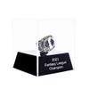 2021 Fantasy Football Ring | Heavy FFL Championship Ring | Silver Plated Award Trophy For Fantasy Football League Winner (size 13, ring and case together) view 2