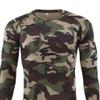 Long Sleeve Camo T-Shirt for Men Vintage Military Camouflage Athletic Compression Shirt Workout Running Fishing Hunting Shirt Tops view 3