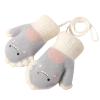 Kids Toddler Mittens with String Cartoon Winter Knit Warm Fleece Lined Snow Gloves for Baby Girls Boys (Grey, One Size) view 1