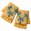 Baby Cartoon  Winter Glove Hanging Neck Knit Warm Mitten with Rope Kid Full Finger Glove Xmas (Yellow, One Size) view 1