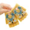 Baby Cartoon  Winter Glove Hanging Neck Knit Warm Mitten with Rope Kid Full Finger Glove Xmas (Yellow, One Size) view 3
