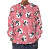 Animal Pug Dog Men's Crewneck Sweatshirt Long Sleeve Pullover Sweater Casual Outwear Tops M