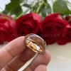 8 mm Rose Gold Tungsten Carbide Ring Wedding Band Wood Inlay I Love You Engraved Domed Comfort Fit Tungsten Engraved 8.5 view 2