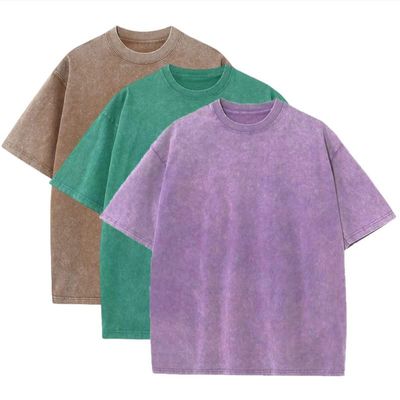 3 Pack Men's Oversized Heavy Cotton T-Shirts Vintage Tee Loose Fit Short Sleeve Casual Shirts for Men