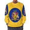Barbados Flag Men's Crewneck Sweatshirt Long Sleeve Pullover Sweater Casual Outwear Tops S view 1