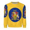 Barbados Flag Men's Crewneck Sweatshirt Long Sleeve Pullover Sweater Casual Outwear Tops S view 4