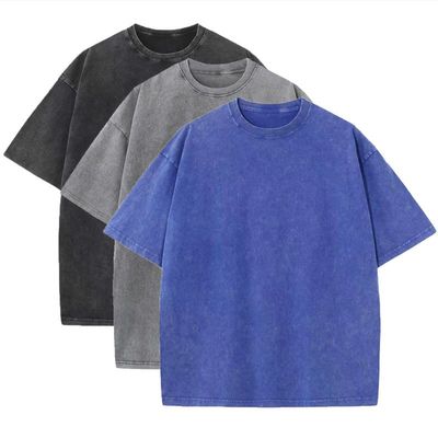 3 Pack Men's Oversized Heavy Cotton T-Shirts Vintage Tee Loose Fit Short Sleeve Casual Shirts for Men